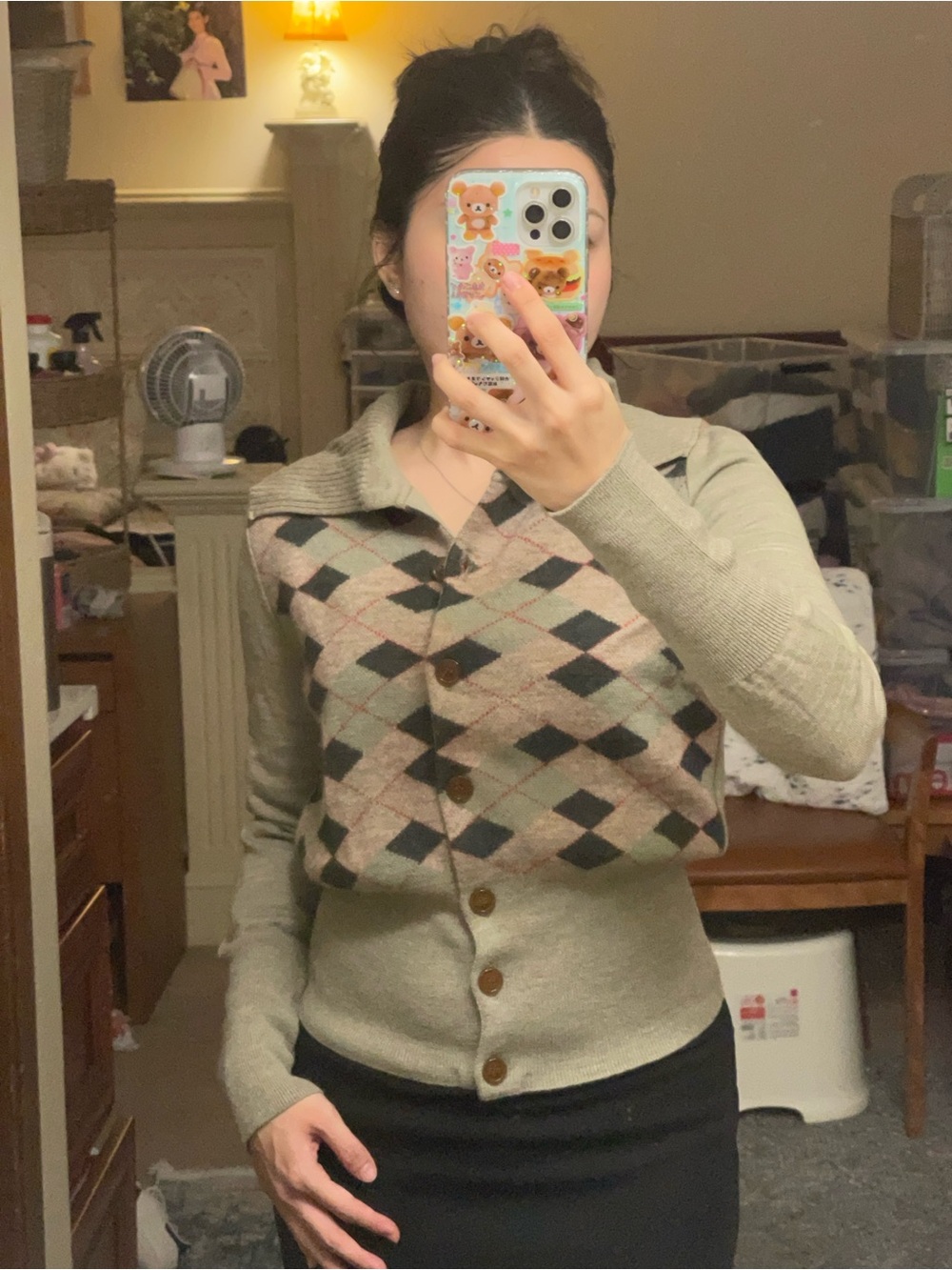 Vivienne Westwood Red Label Japan 🇯🇵 Argyle Women’s Button-Up Sweater Cardigan